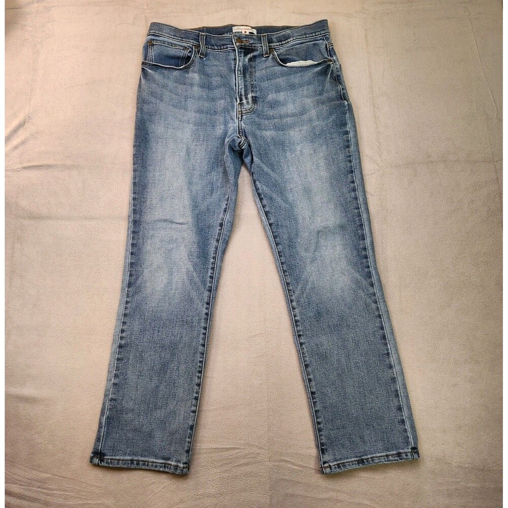 Lucky Brand 223 Straight Jeans Men's 34x30 Blue Light Wash Denim Stretch‎